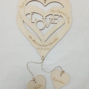 Personalised Wedding Hanging Decor - Love Hearts