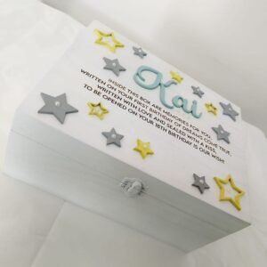 Keepsake Wooden Box - Stars Theme