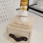 Holy Communion Girl on Wooden Box