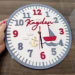 Hand Painted Clock - Boat Theme