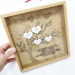 Family Tree - Frame with Glass - 25x25x4cm