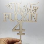 Wooden Cake Topper - Happy Birthday
