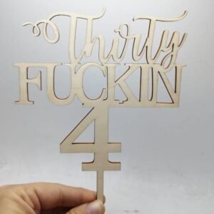 Wooden Cake Topper - Happy Birthday