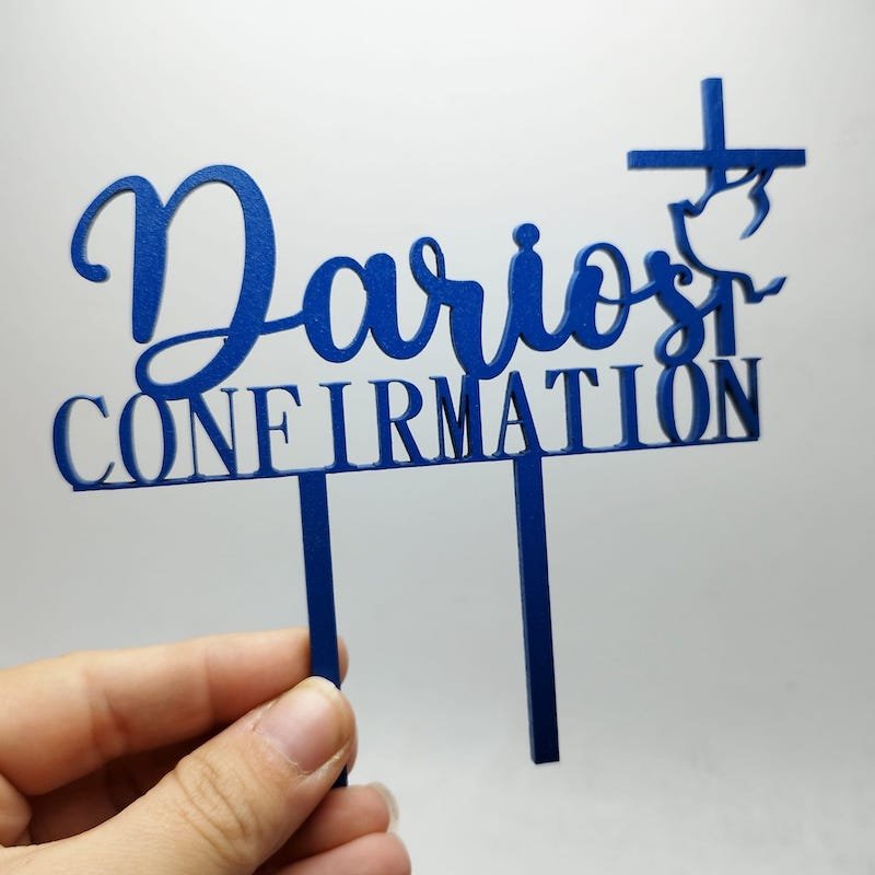 Wooden Cake Topper – Confirmation