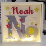 Baby Box Frame with Glass - Elephant Theme