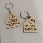 Engraved Keychains - New Home With Initials