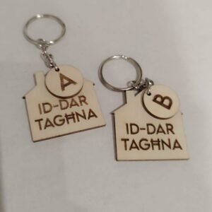 Engraved Keychains - New Home With Initials