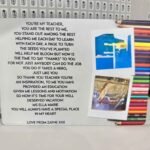 A5 / A4 / A3 Wooden Plaque Print - Coloured Pencils Background + Photos