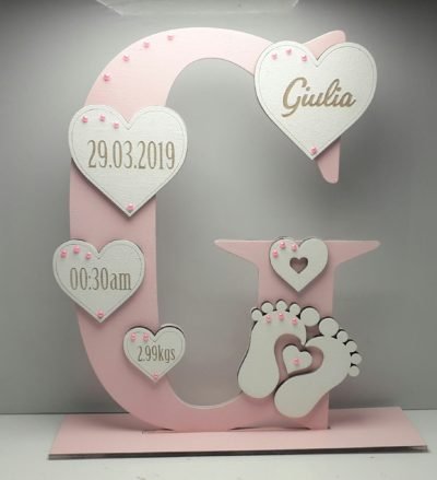 Standing Initial - Footprints & Hearts (Girl) - Image 16
