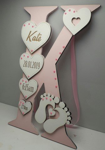 Standing Initial - Footprints & Hearts (Girl) - Image 18