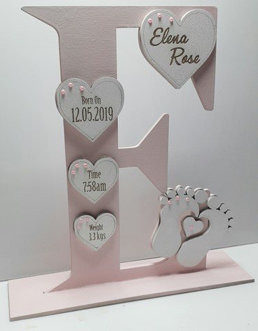 Standing Initial - Footprints & Hearts (Girl) - Image 19