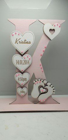 Standing Initial - Footprints & Hearts (Girl) - Image 20