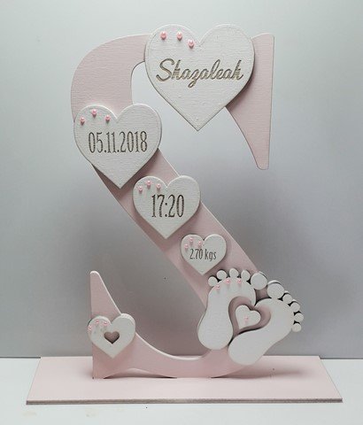 Standing Initial - Footprints & Hearts (Girl) - Image 11