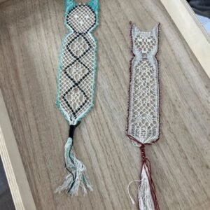 Weaving Cat Linen bookmark