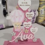 Standing Initial - Hot Air Balloon with Baby Info
