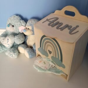 Diaper Holder Wood Box - 24.5x16x34cm