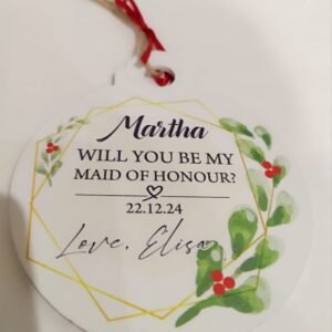 Wedding  Bauble - 12x10cm -  White background