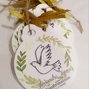 Confirmation  Bauble - 12x10cm -  White background
