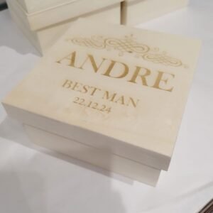 BOX 4 DIV. - Wedding  Theme - Top design  -16.5X16.5X8CM