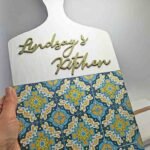 Wooden kitchen board and table holder - 21x41x1.2cm