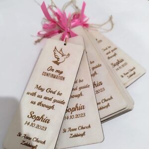 On My Confirmation - Wood Souvenir Bookmark