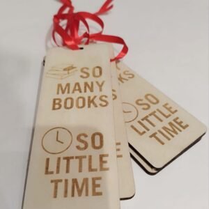 Reading - Wood Souvenir Bookmark - Raw Finish - 14.7x5.5cm