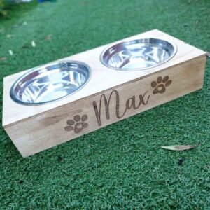 Personalised Dog/Cat Bowl with Stainless Steel Bowls