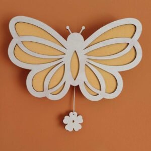 Wooden Musical Hanging Butterfly