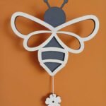Wooden Musical Hanging Bee