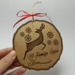 Personalised Wax Christmas Decoration - Hanging Bauble - Deer
