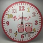 Personalised Printed Clock - Birds Theme