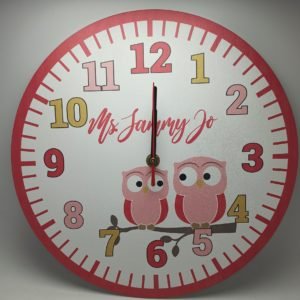 Personalised Printed Clock - Birds Theme