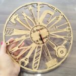 Wooden Clock - Tools Theme