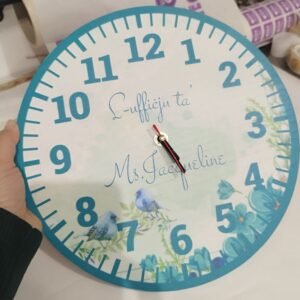Personalized Wooden Clock - Birds Theme