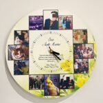 Personalized Wooden Clock - With 8 Photos