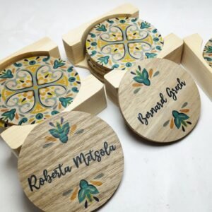 Printed Wooden Coasters - Maduma Theme