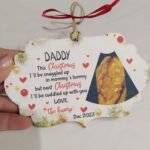 Daddy to be - hanging Bauble - 15x10cm -  White background