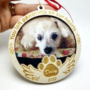 Personalised Dog Hanging Bauble - 10cm Diam