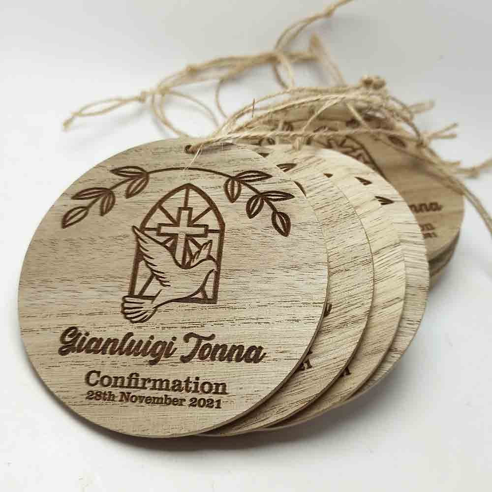 Wooden Confirmation Bauble - Engraved