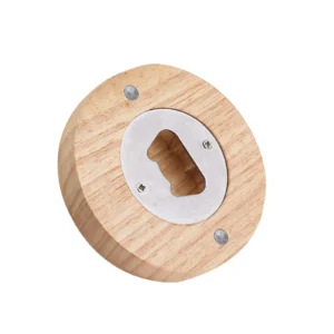 Wooden bottle opener / coaster bark round birch wood