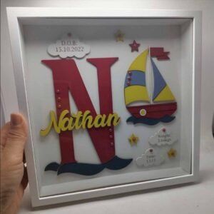 Square Frame with Glass - Sailing Theme