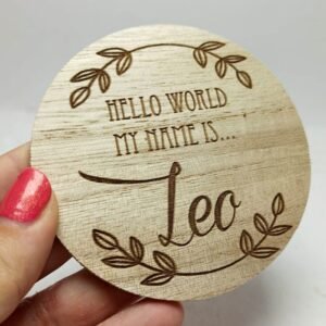 Engraved Coaster - Hello World