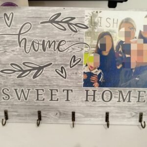 Personalised Key Holder - Home Sweet Home - with photo