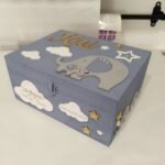 Keepsake Wooden Box - Elephant Theme