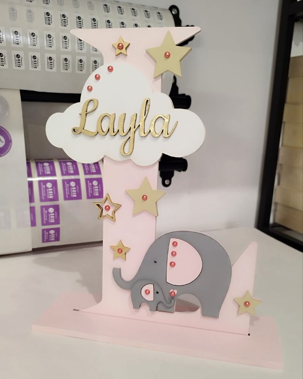Standing Initial - Elephant & Cloud - Girl - Image 2