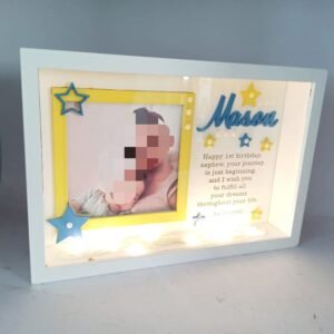 Baby Box Frame with Glass - Stars Theme