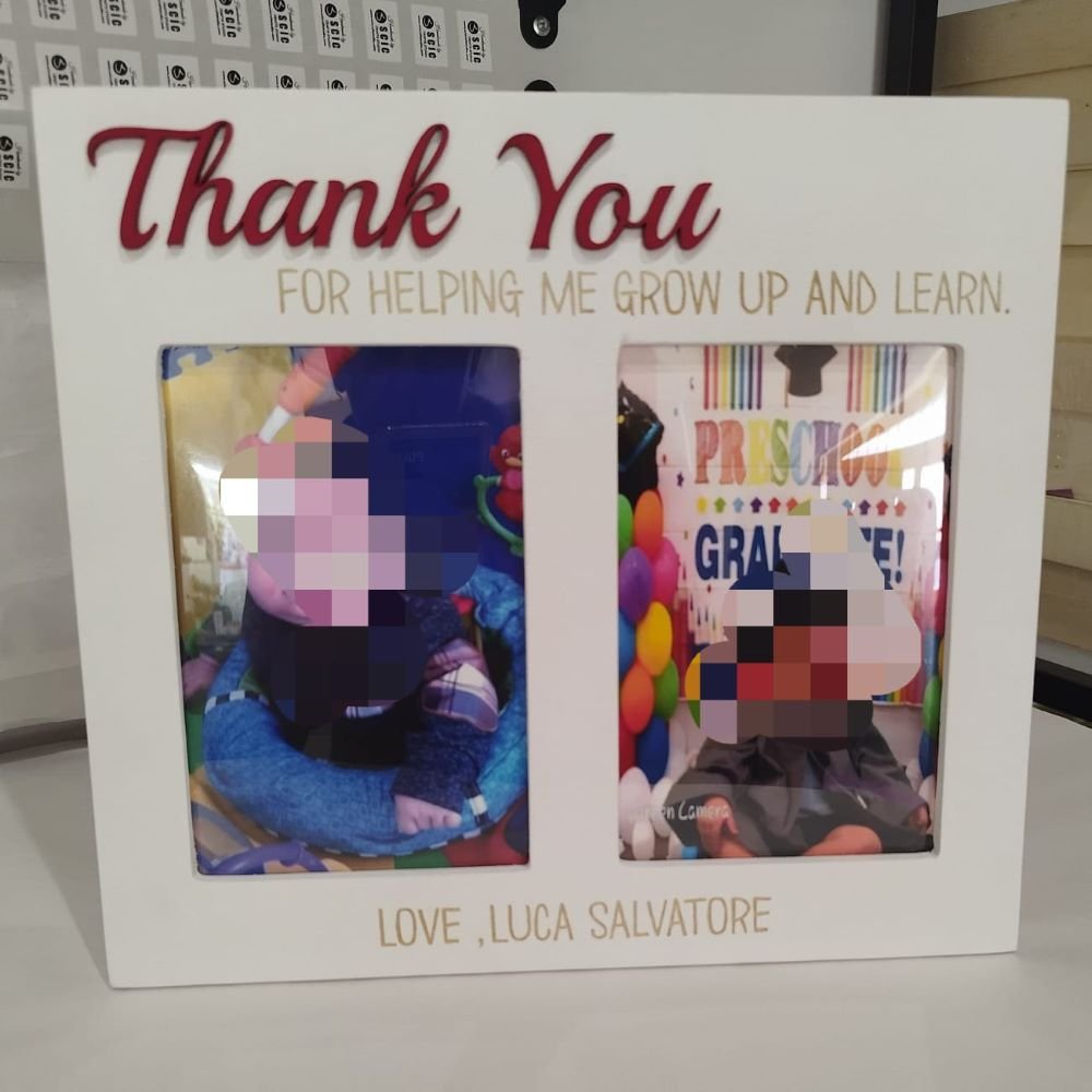 Double Photo Frame - Thank you!