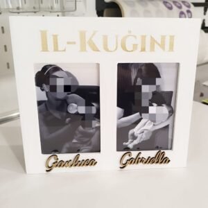 Double Photo Frame  - Wax finish or coloured