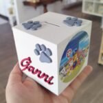 Wooden Moneybox Square - Paw Petrol Theme