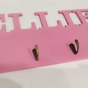 Personalised Kids Coat Hook (4 hangers)- Girls 40x19cm